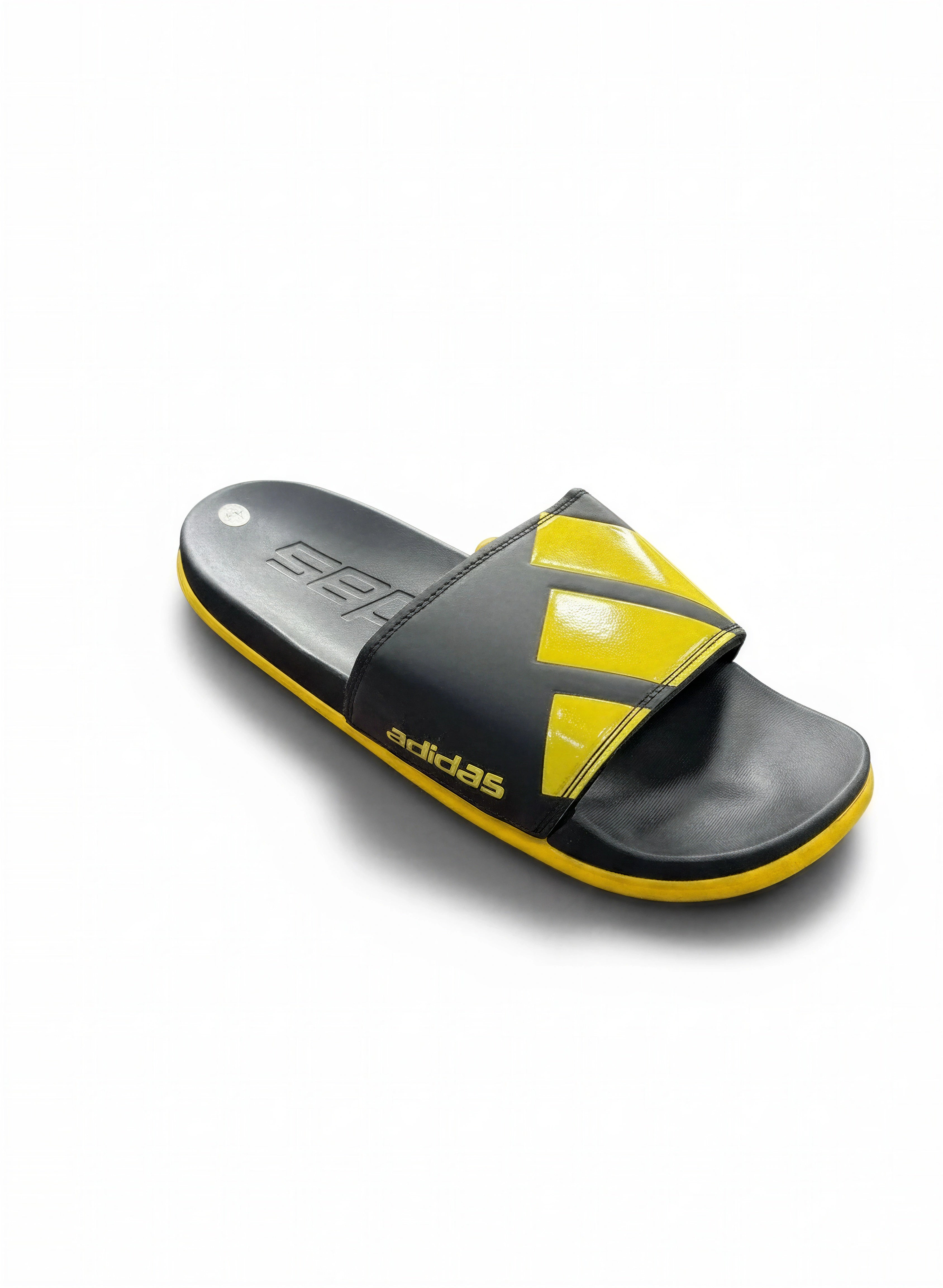 Adilette yellow black slides