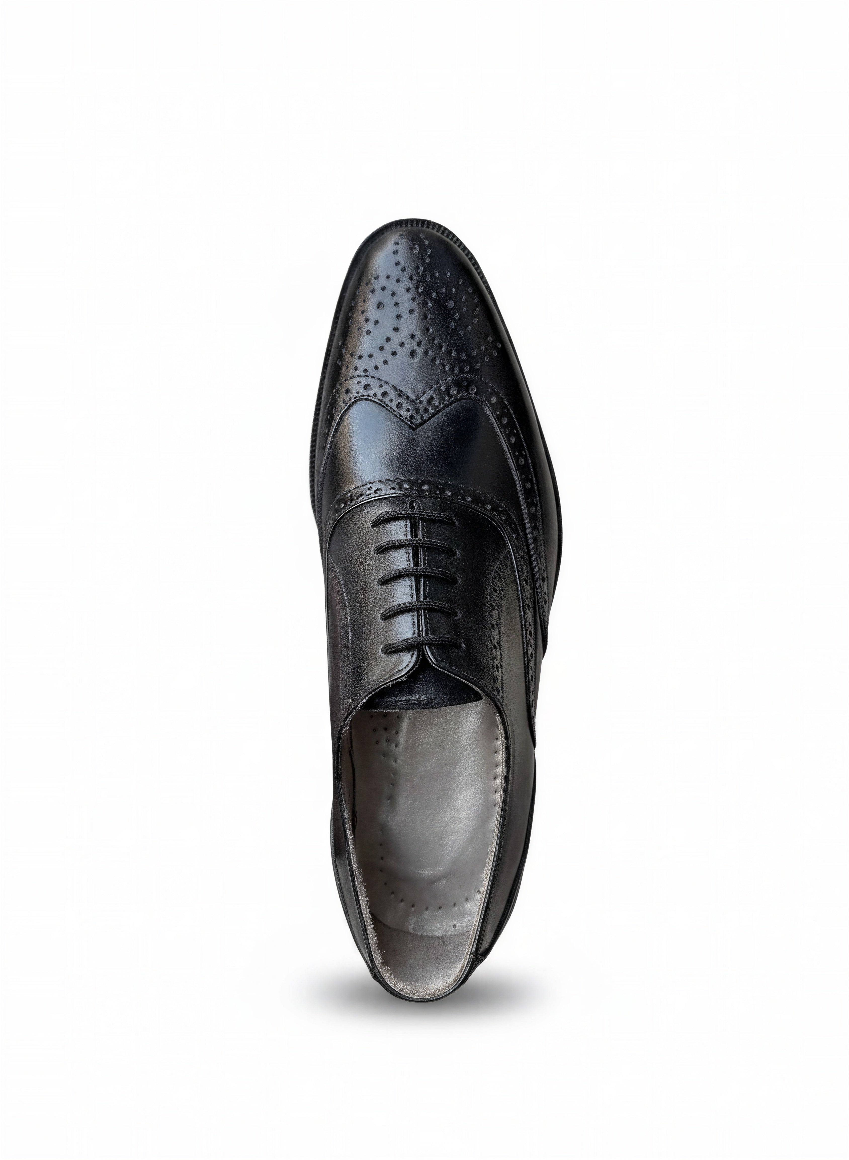 Black wingtip oxfords