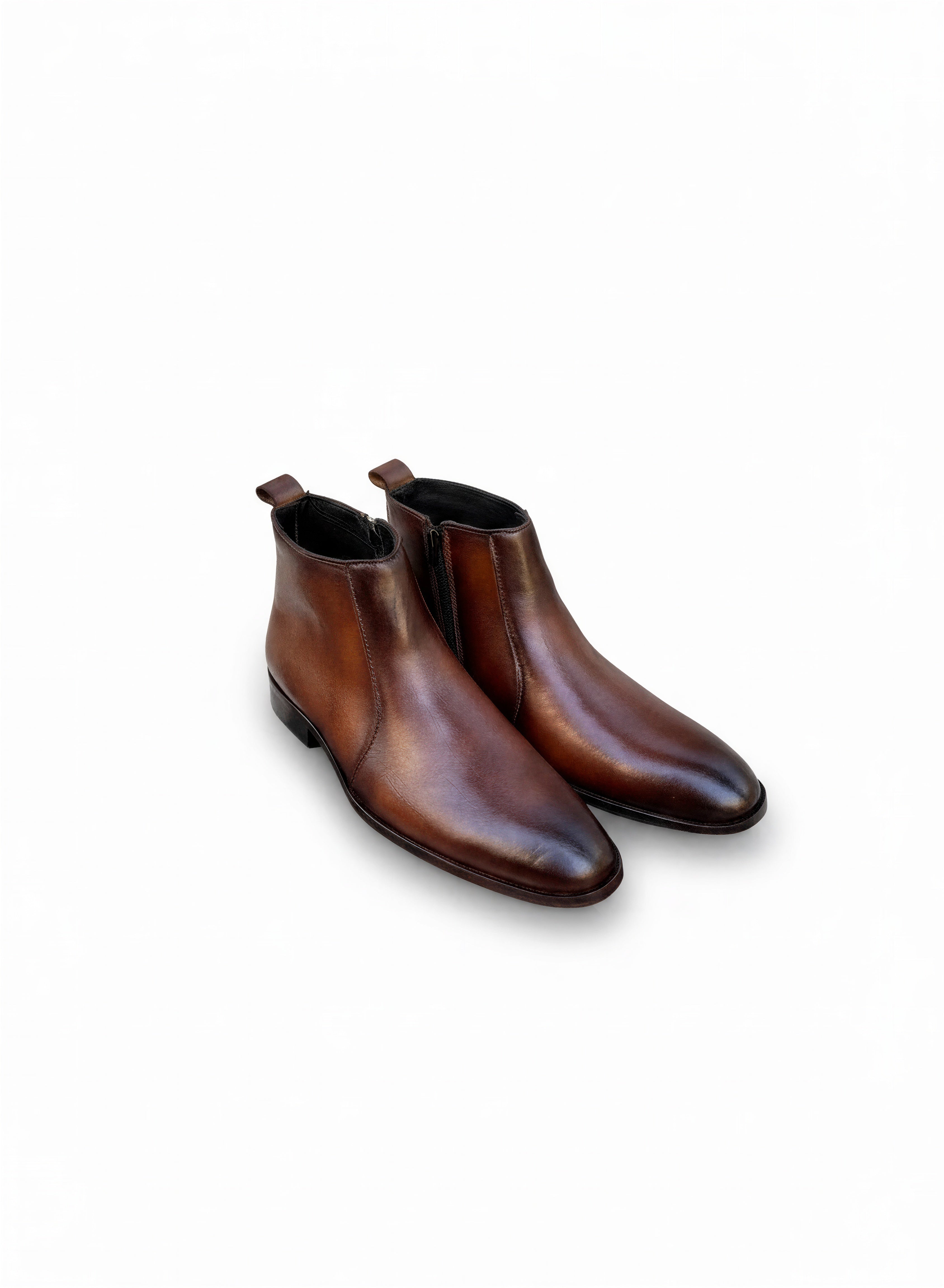 Brown Boots with zipper