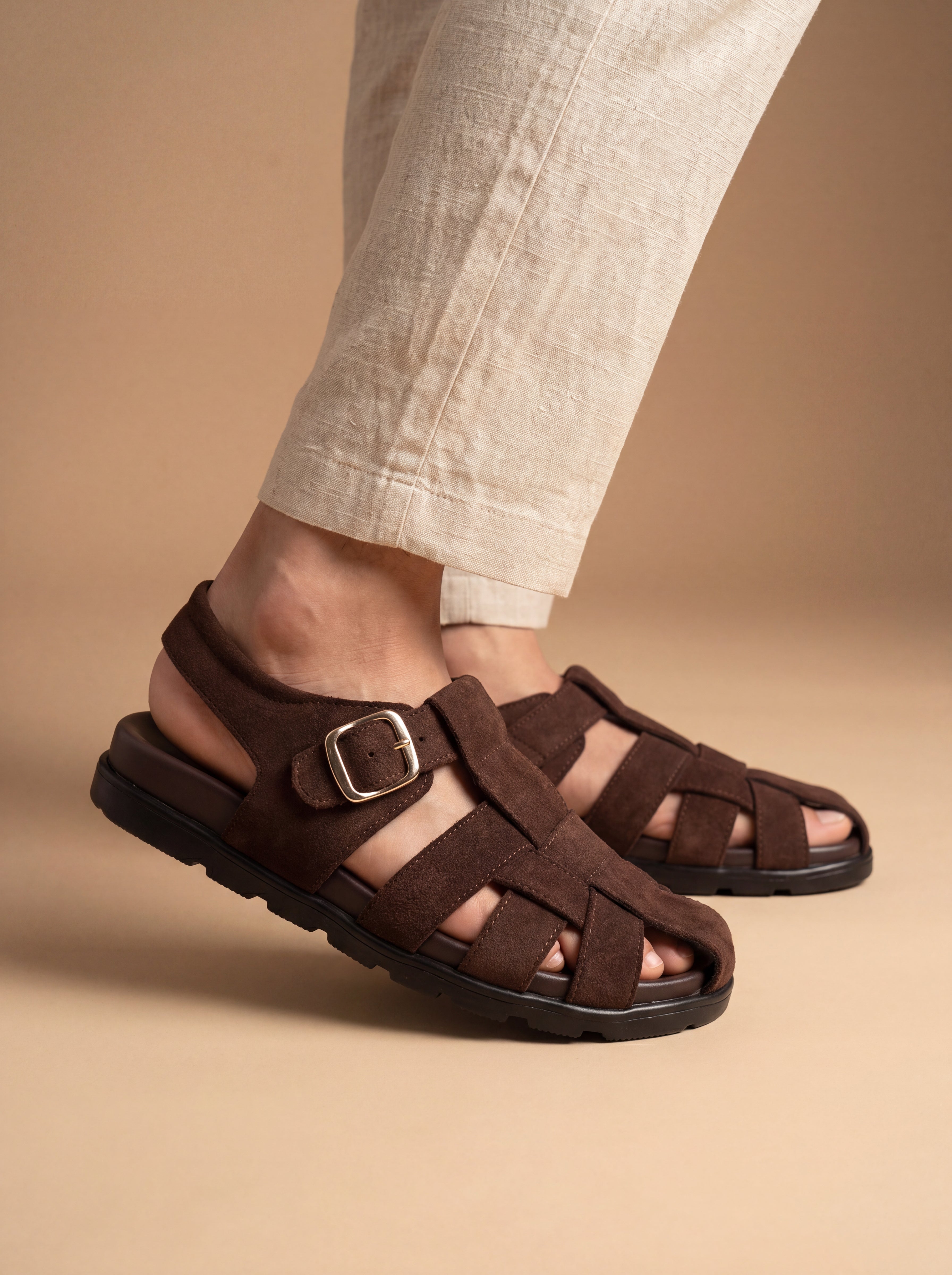 Rome suede leather sandal